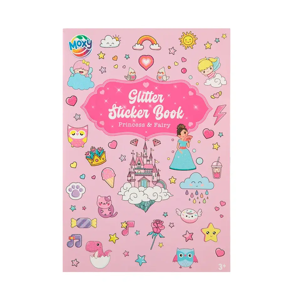 Libro de Stickers Glitter Princesas y Hadas – Moxy 1