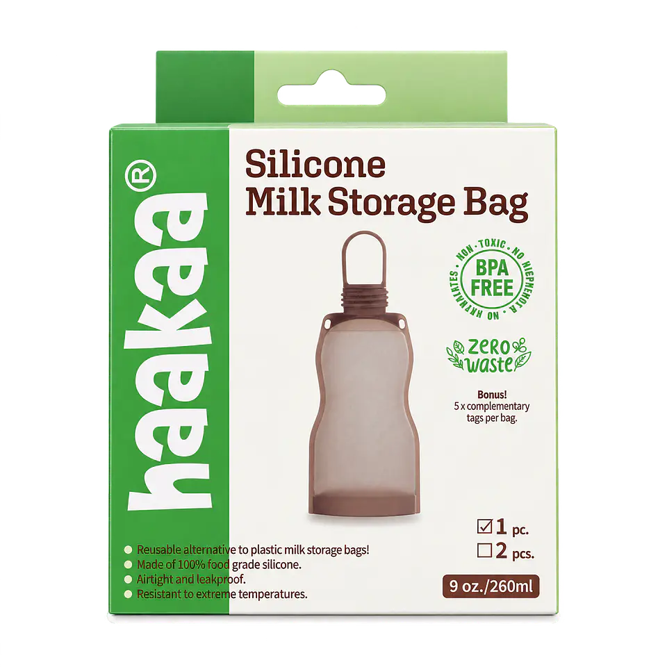 Bolsa de Silicona para Almacenar Leche 260 ml – Haakaa 1
