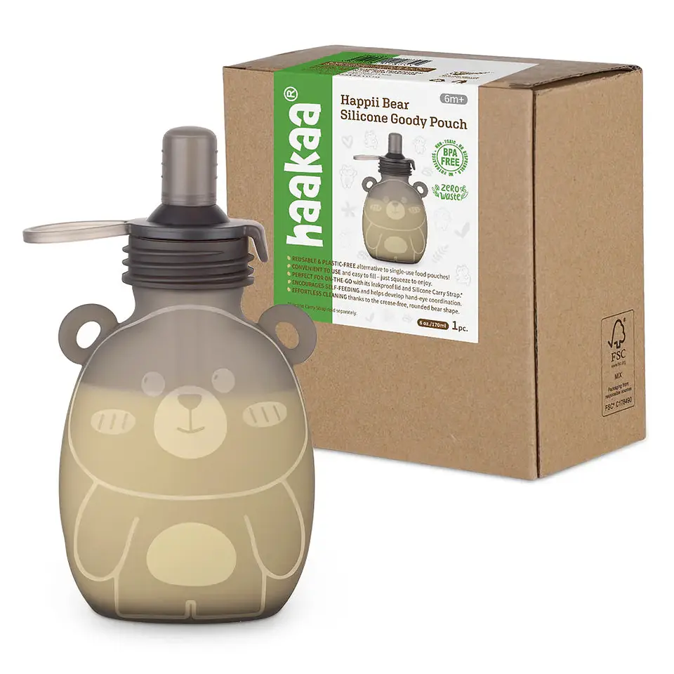 Pouch de Silicona Happii Bear 170 ml – Haakaa 1