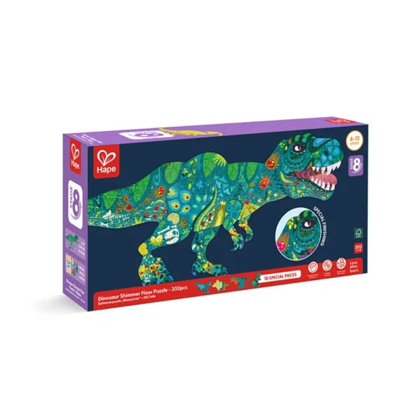 Puzzle Dinosaurio Shimmer – Hape 1