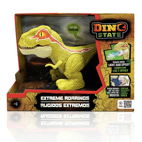 Dinosaurio Rugidos Extremos con Vapor, Luz y Sonido Verde – HFC Toys