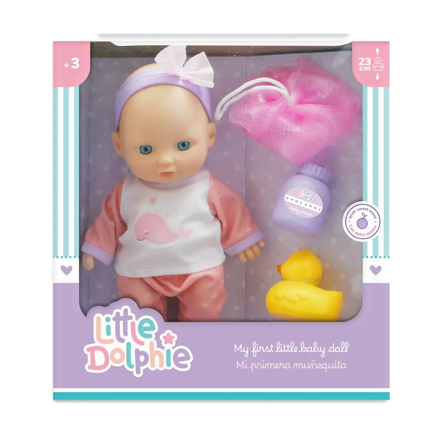 Muñeca Bebé con Accesorios de Baño 23 cm – Little Dolphie 1
