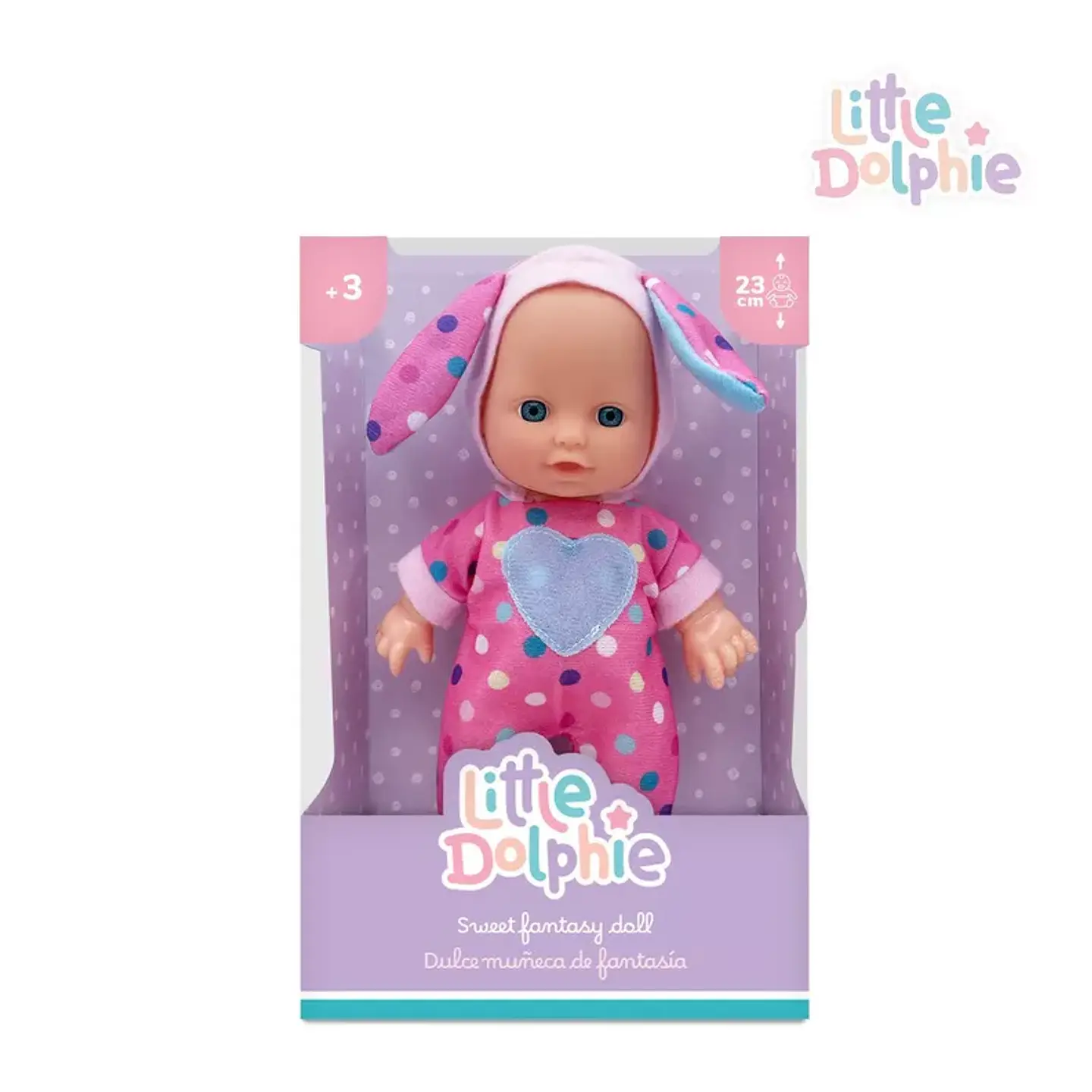 Muñeca Bebé Perfumada Conejito Rosado 23 cm – Little Dolphie 1
