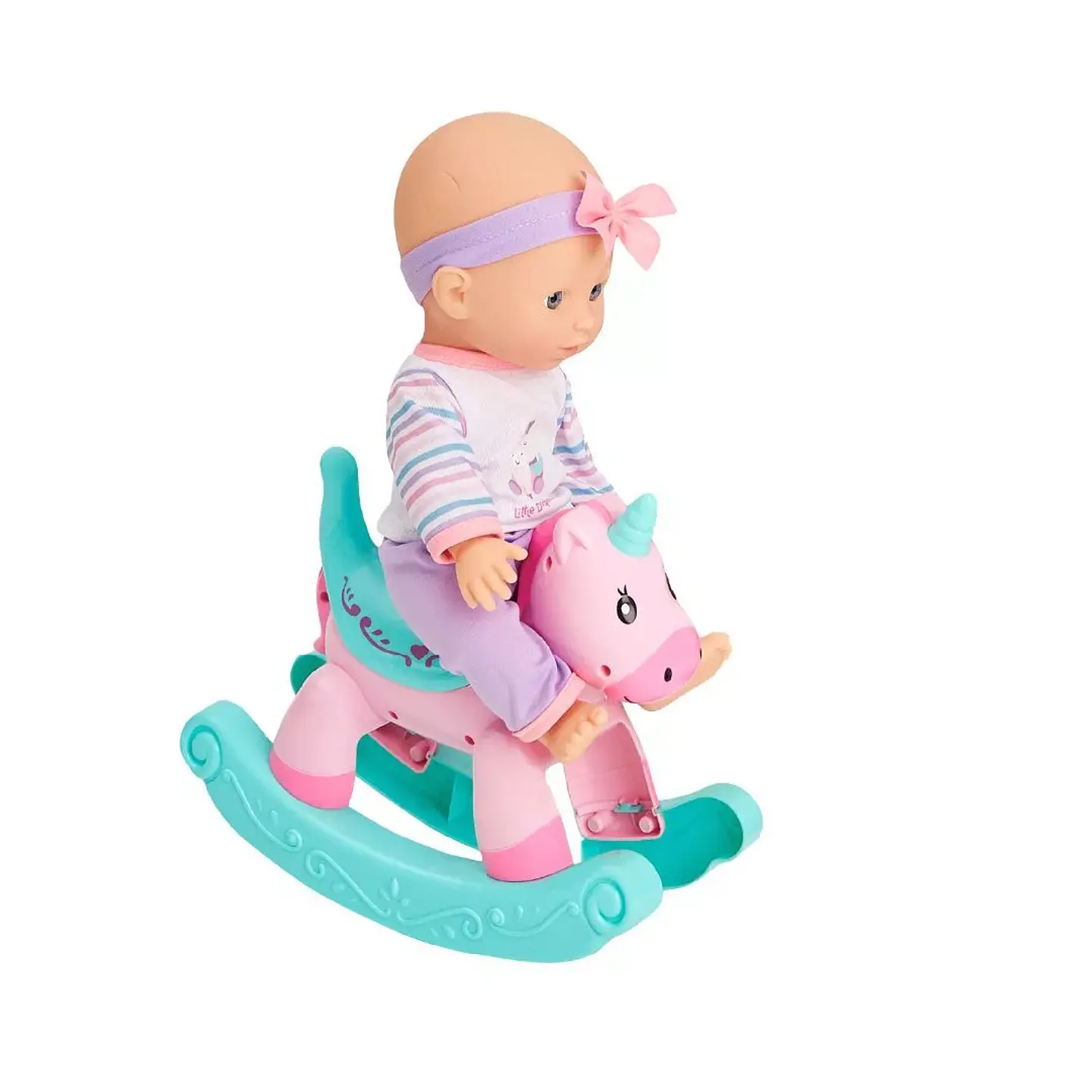 Muñeca Bebé con Mecedora Unicornio y Sonajero 29 cm – Little Dolphie 2