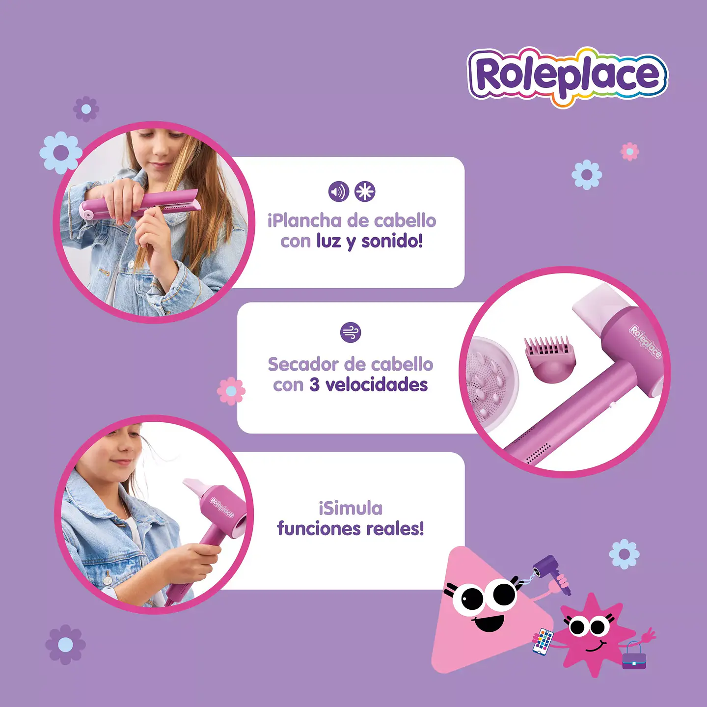 Set de Belleza para el Cabello con Luz y Sonido - HFC Toys 3