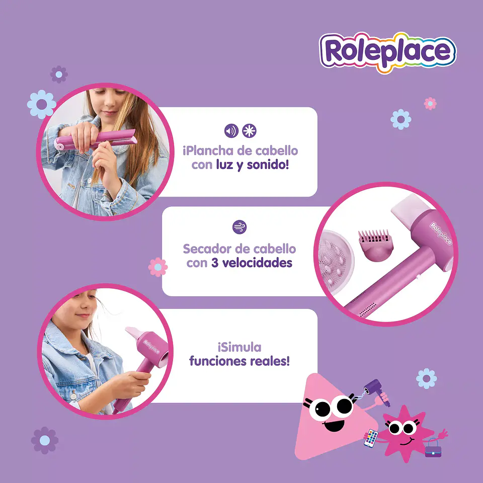 Set de Belleza para el Cabello con Luz y Sonido - HFC Toys 3