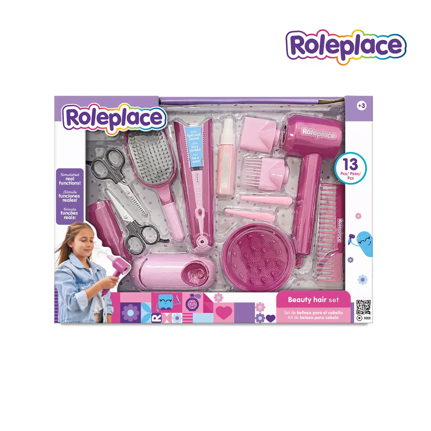 Set de Belleza para el Cabello con Luz y Sonido - HFC Toys 1