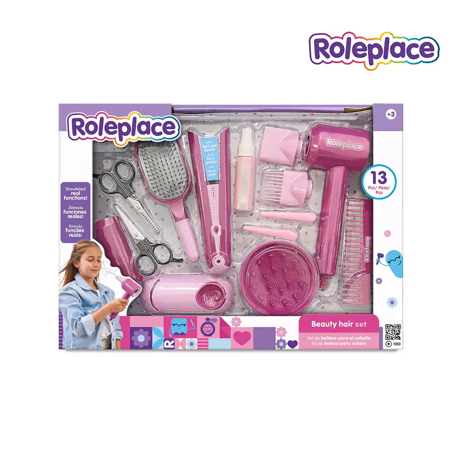 Set de Belleza para el Cabello con Luz y Sonido - HFC Toys 1