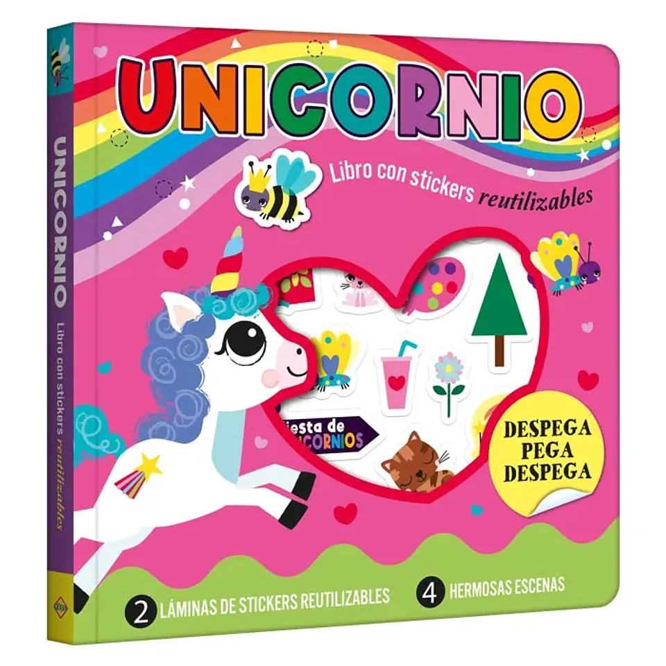 Libro con Stickers Reutilizables Unicornios – Lexus 1