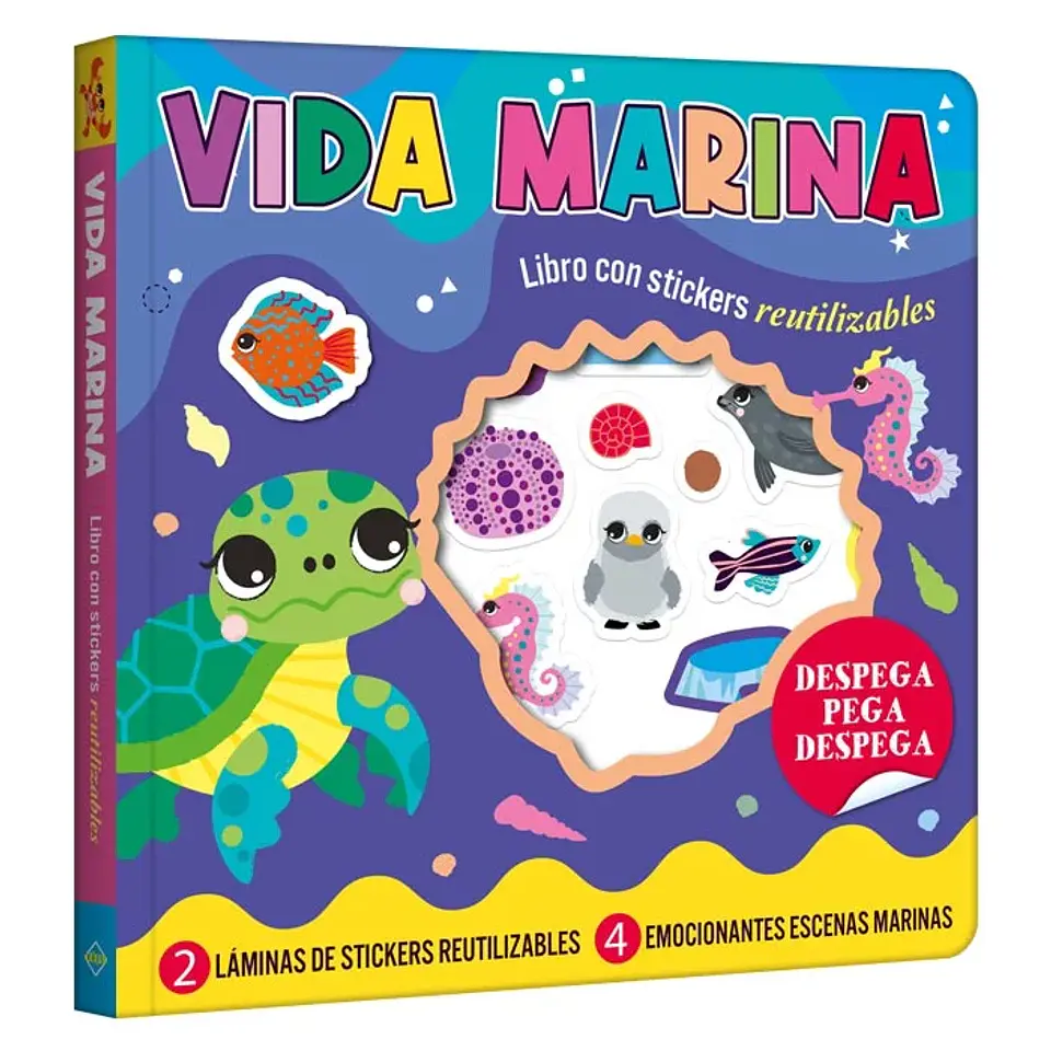 Libro con Stickers Reutilizables Vida Marina – Lexus 1