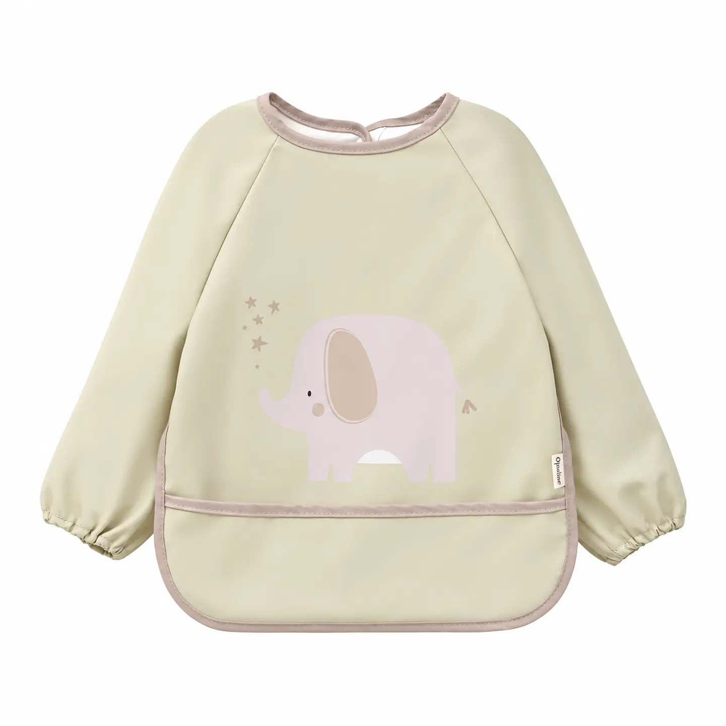 Babero Impermeable Elefante Beige – Opaline 1