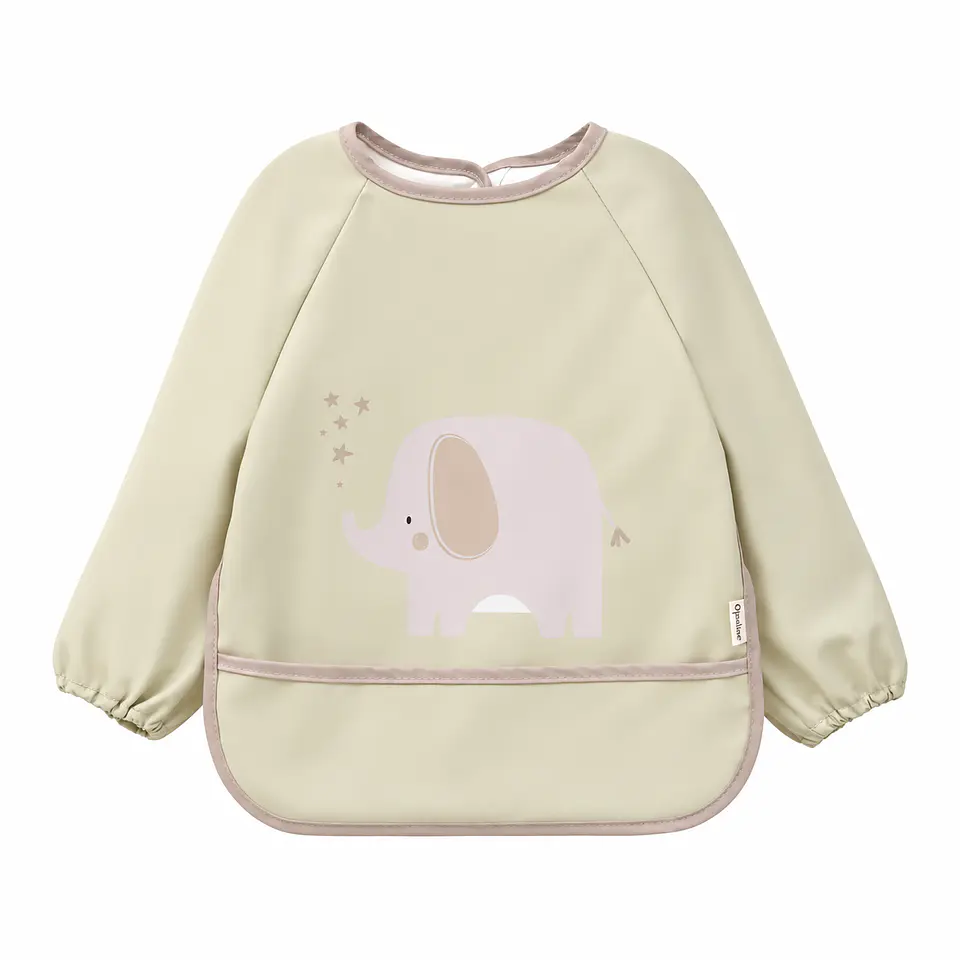 Babero Impermeable Elefante Beige – Opaline 1