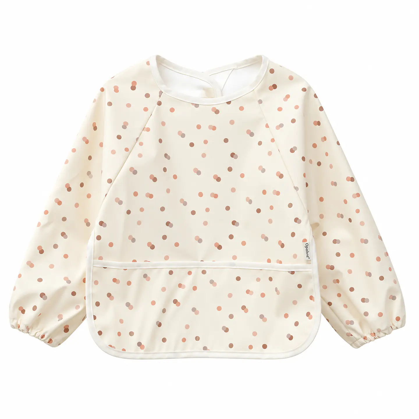 Babero Delantal Blanco Puntitos – Opaline 1