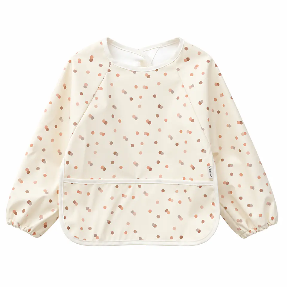 Babero Delantal Blanco Puntitos – Opaline 1