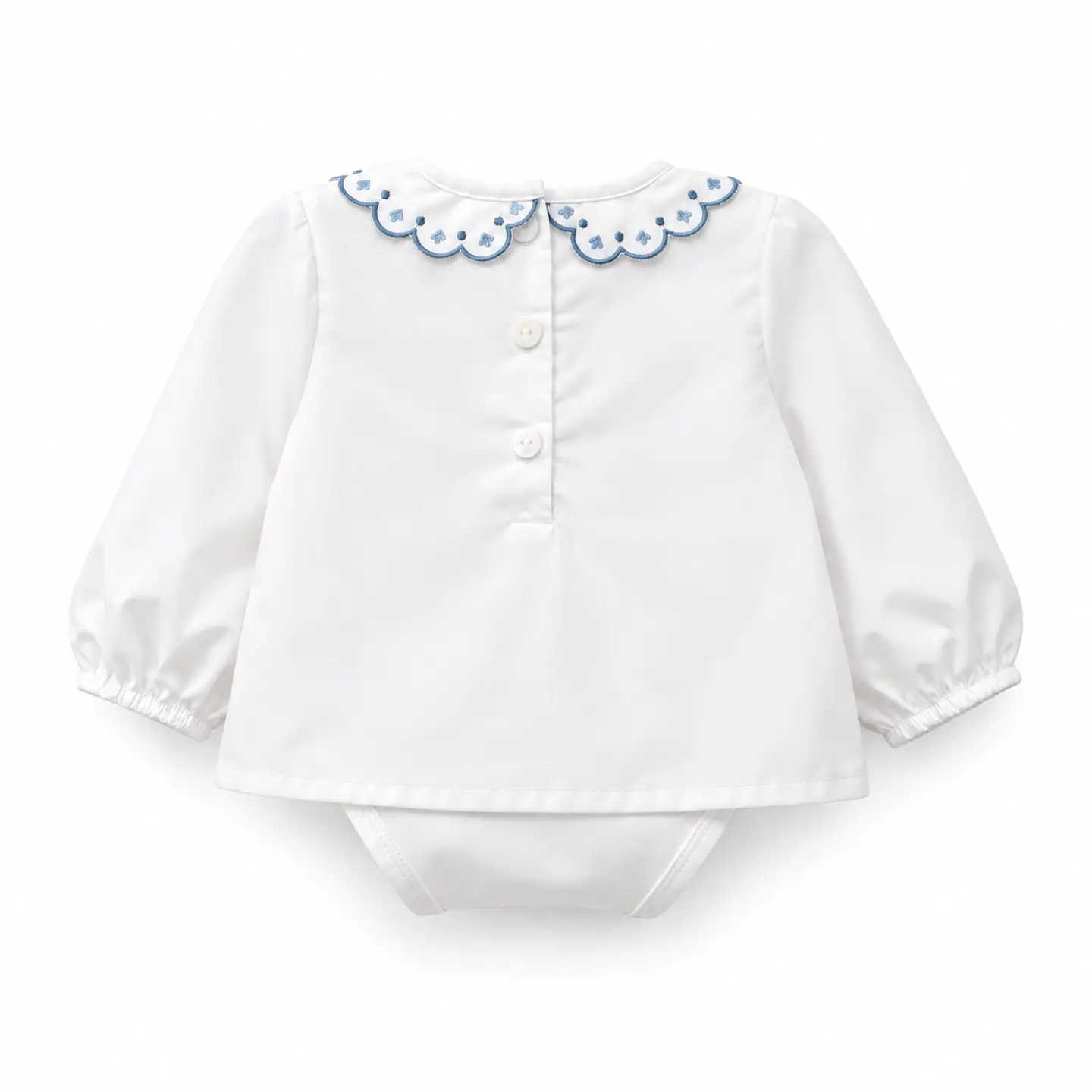 Body Blusa Blanca Bebé Niña – Opaline 3