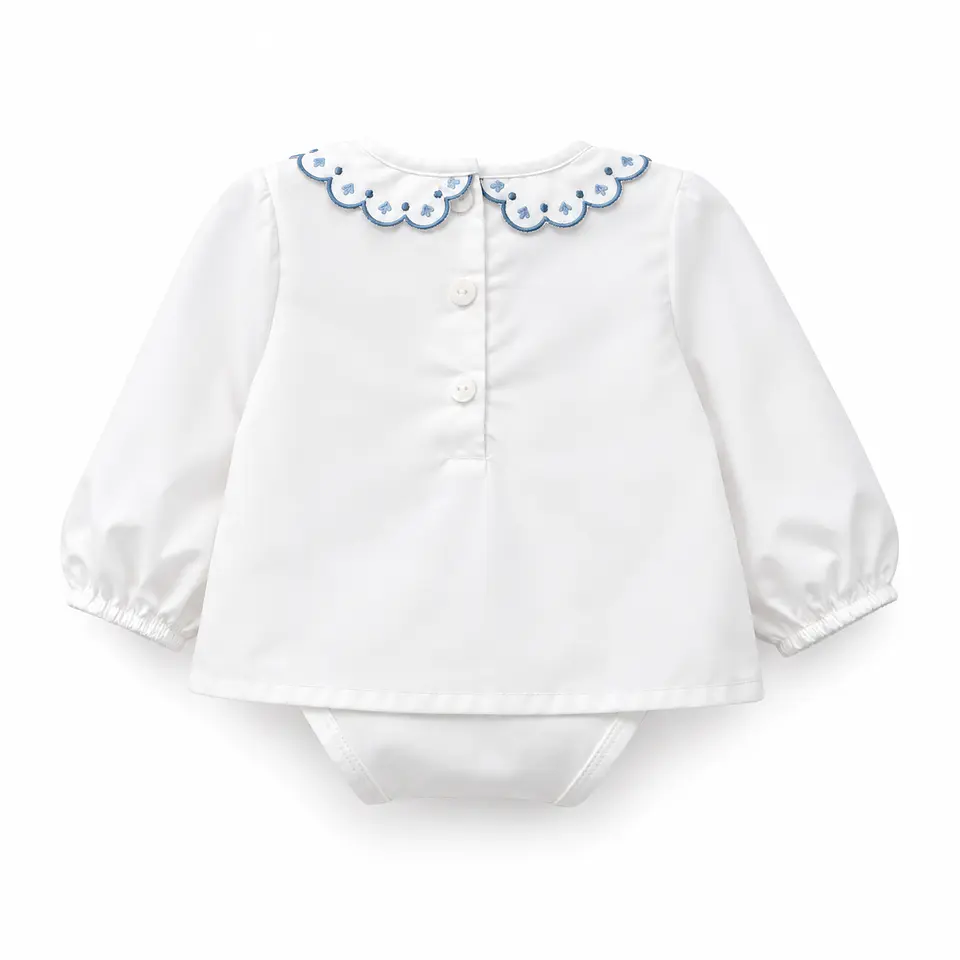 Body Blusa Blanca Bebé Niña – Opaline 3