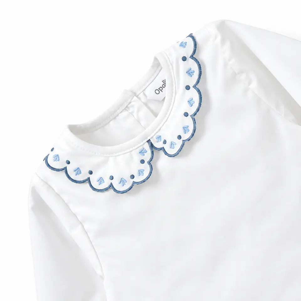 Body Blusa Blanca Bebé Niña – Opaline 4