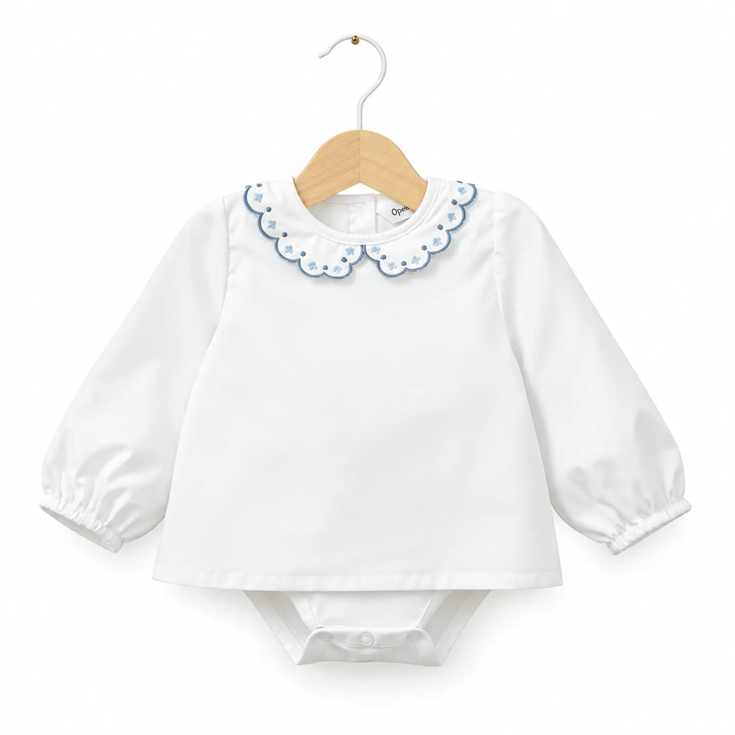 Body Blusa Blanca Bebé Niña – Opaline 1