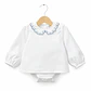 Body Blusa Blanca Bebé Niña – Opaline - Miniatura 1
