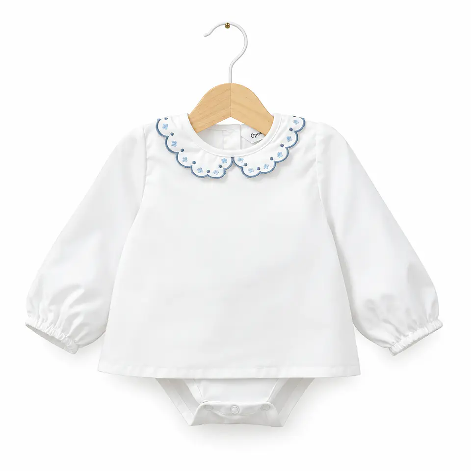 Body Blusa Blanca Bebé Niña – Opaline 1