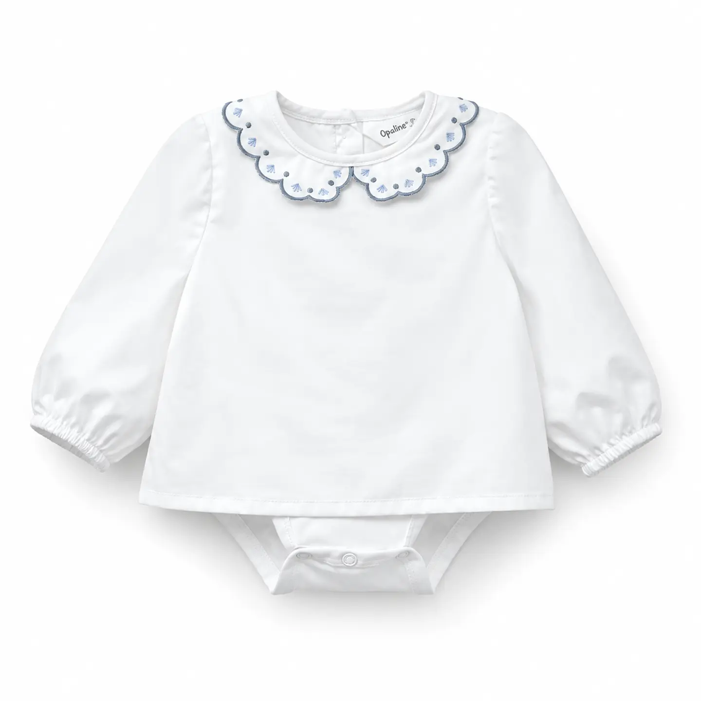 Body Blusa Blanca Bebé Niña – Opaline 2