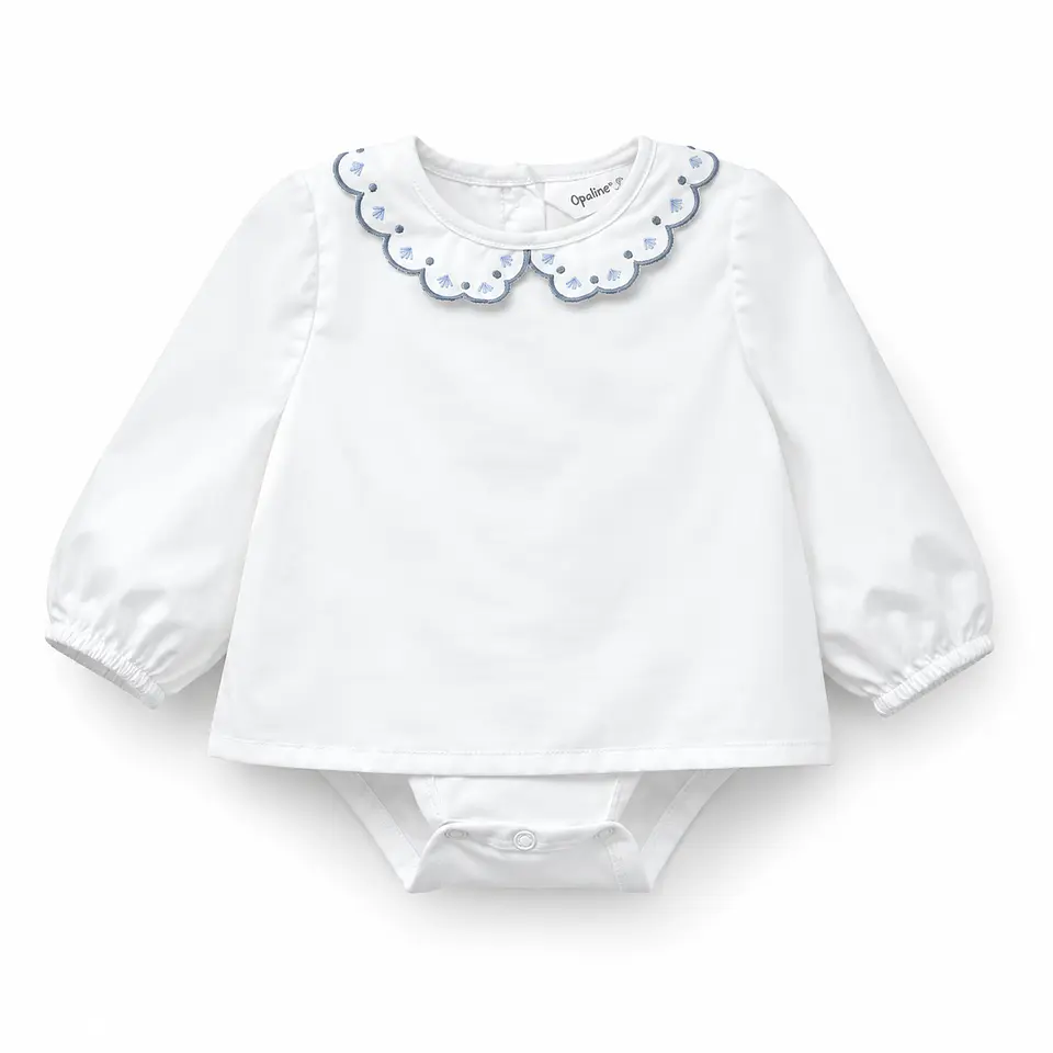 Body Blusa Blanca Bebé Niña – Opaline 2