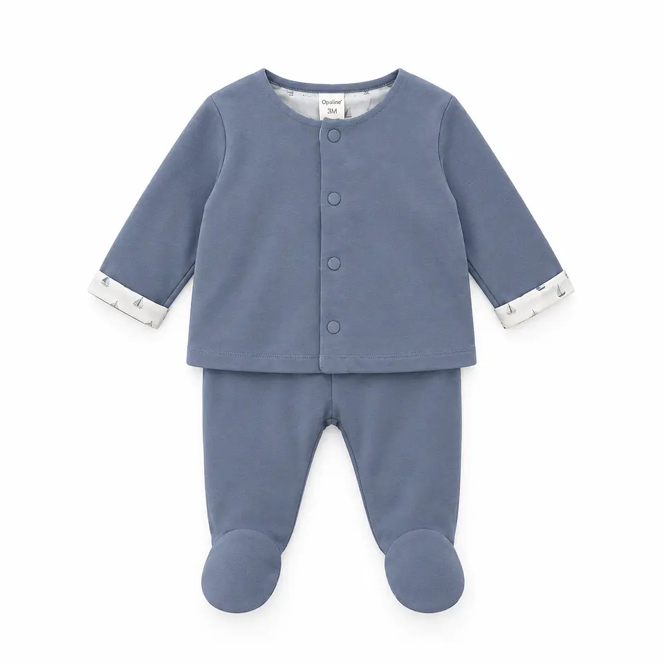 Conjunto Polerón y Pantalón Azul Bebé Niño – Opaline 1