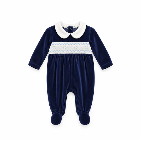 Osito Algodón Bebé Niño Azul Marino Plush – Opaline