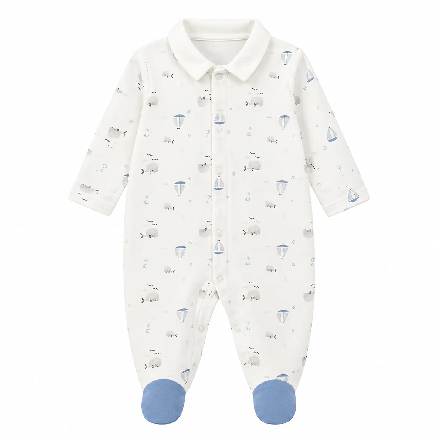 Osito de Algodón Blanco Estampado de Bebé Niño - Opaline 1