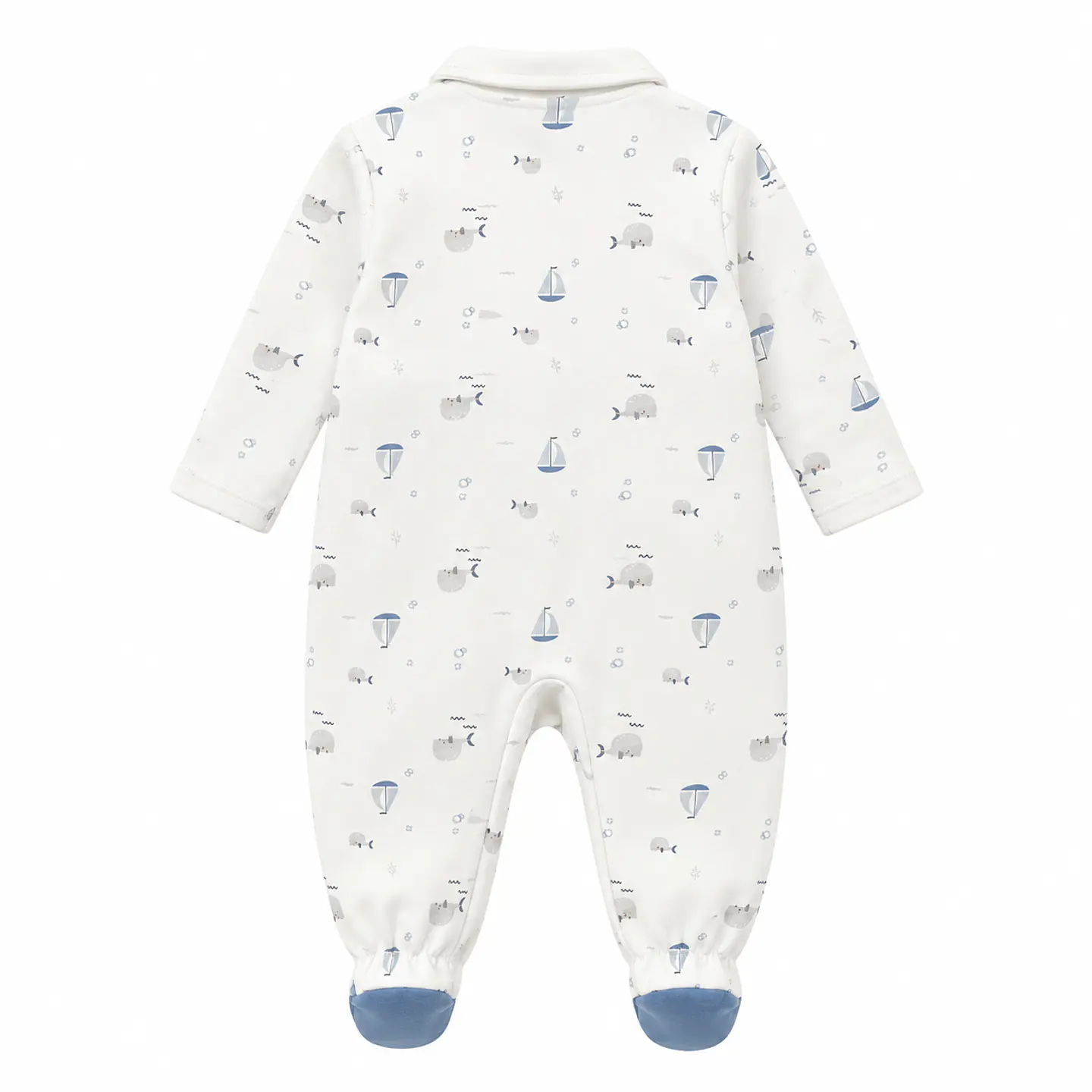 Osito de Algodón Blanco Estampado de Bebé Niño - Opaline 2