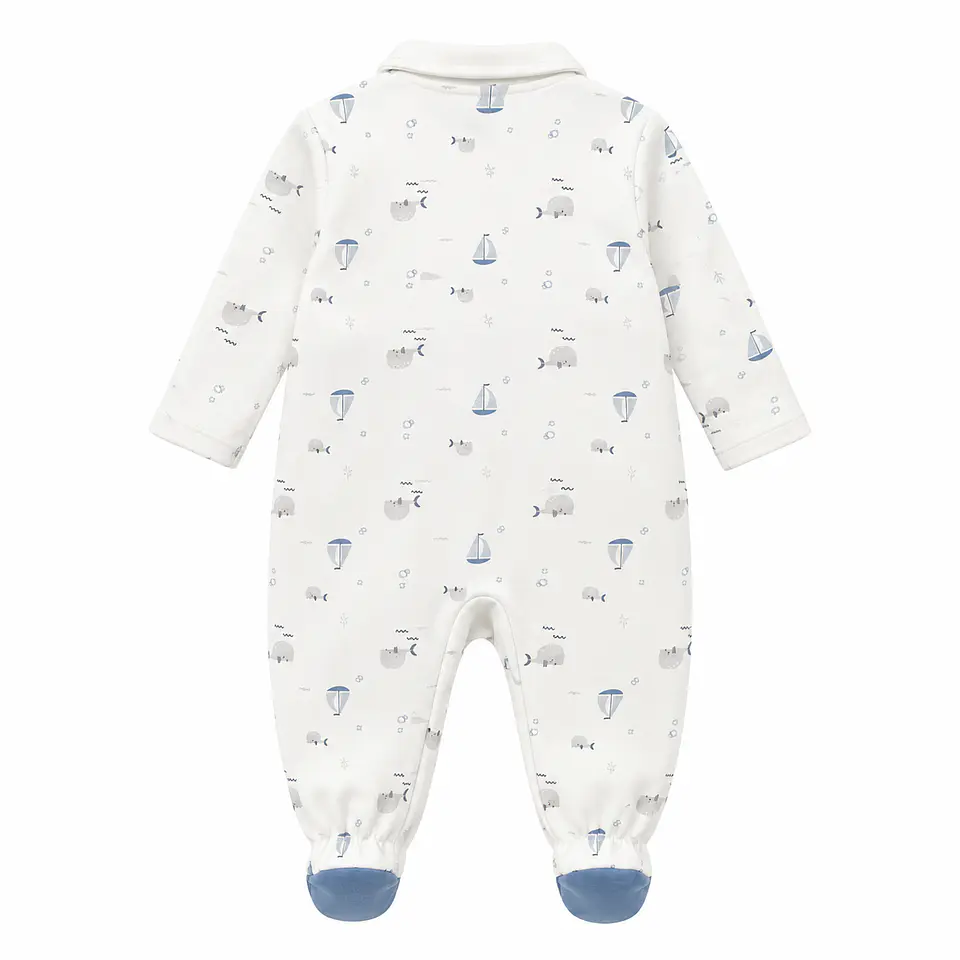 Osito de Algodón Blanco Estampado de Bebé Niño - Opaline 2