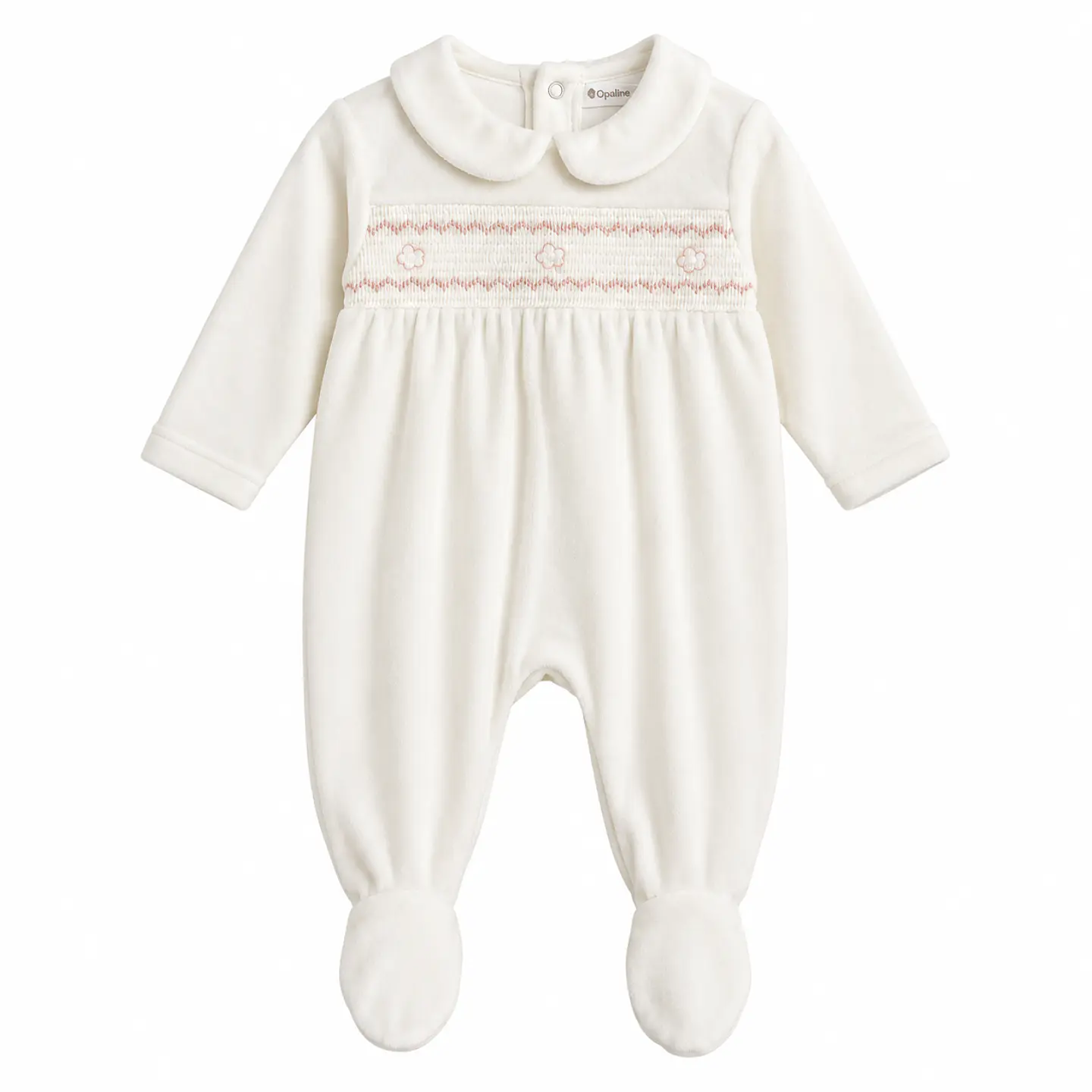 Clemente Bebé Crema Bordado Plush – Opaline 1