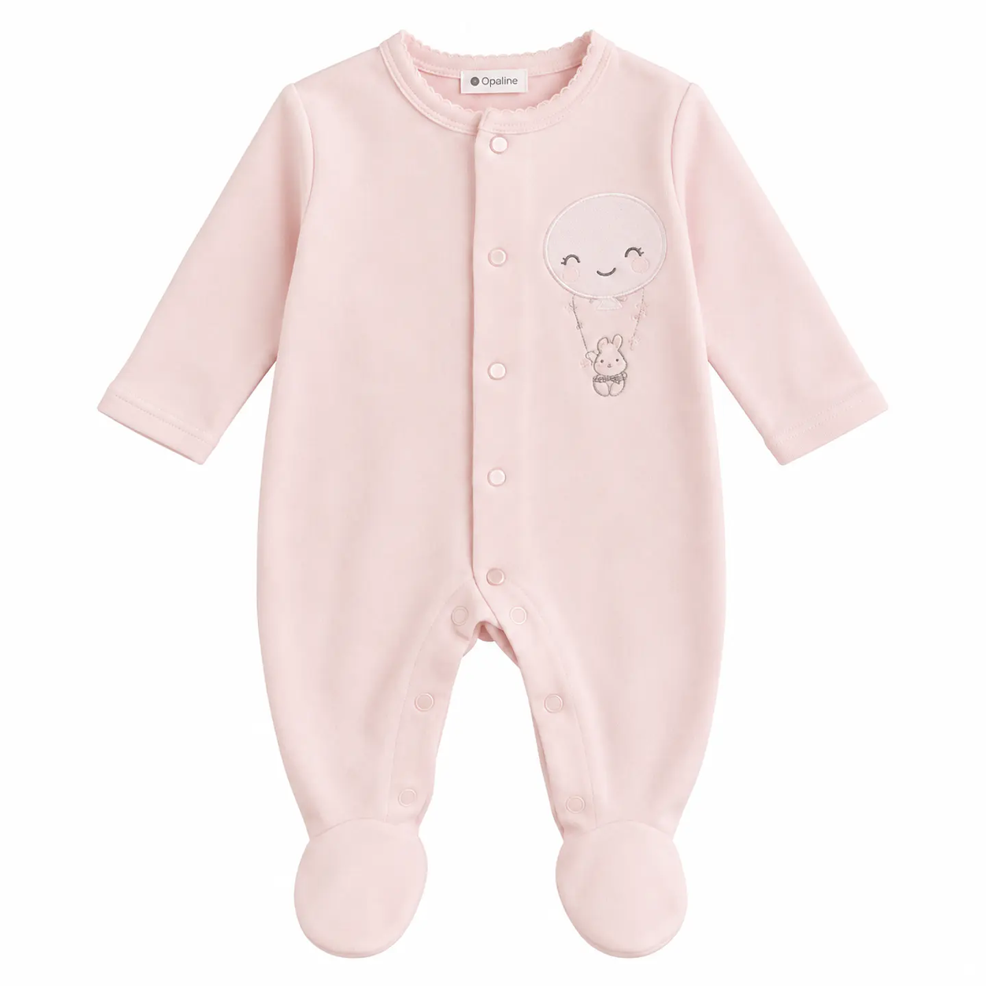 Enterito Bebé Rosado Bordado – Opaline 1