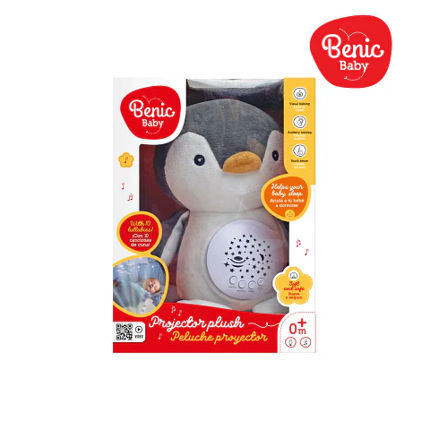 Peluche Pingüino Proyector de Luces y Sonidos – HFC Toys