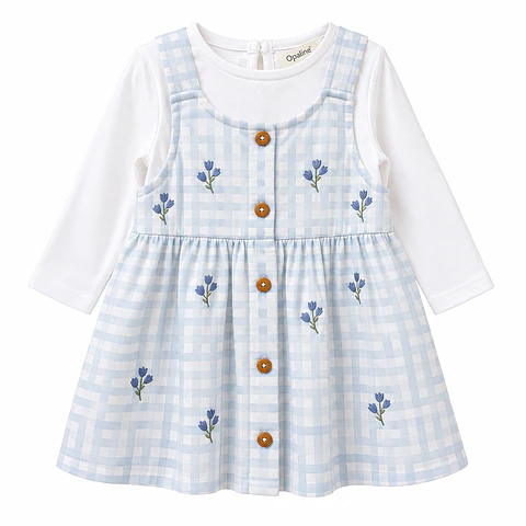 Vestido Celeste con Polera – Opaline