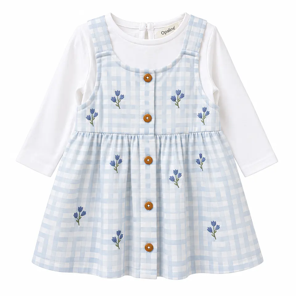 Vestido Celeste con Polera – Opaline 1