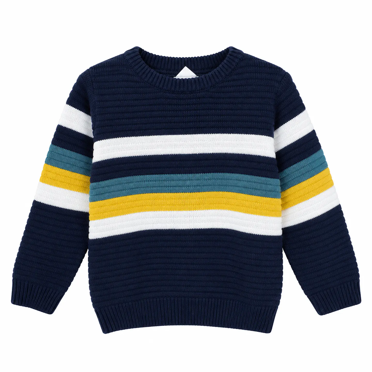 Sweater Tejido Azul Marino a Rayas – Opaline 1