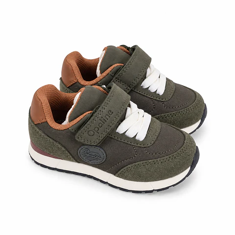 Zapatilla Infantil Verde con Velcro - Opaline