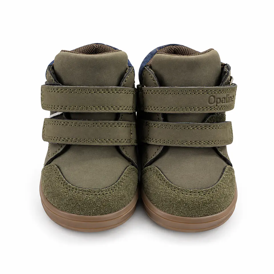 Botín Infantil Verde con Doble Velcro - Opaline 2