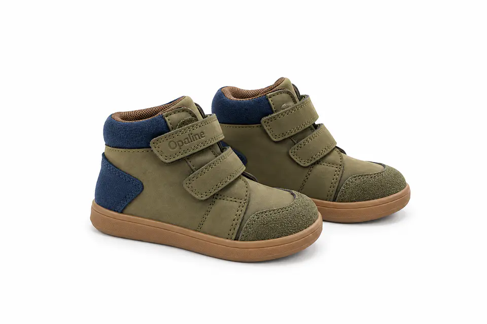 Botín Infantil Verde con Doble Velcro - Opaline 1