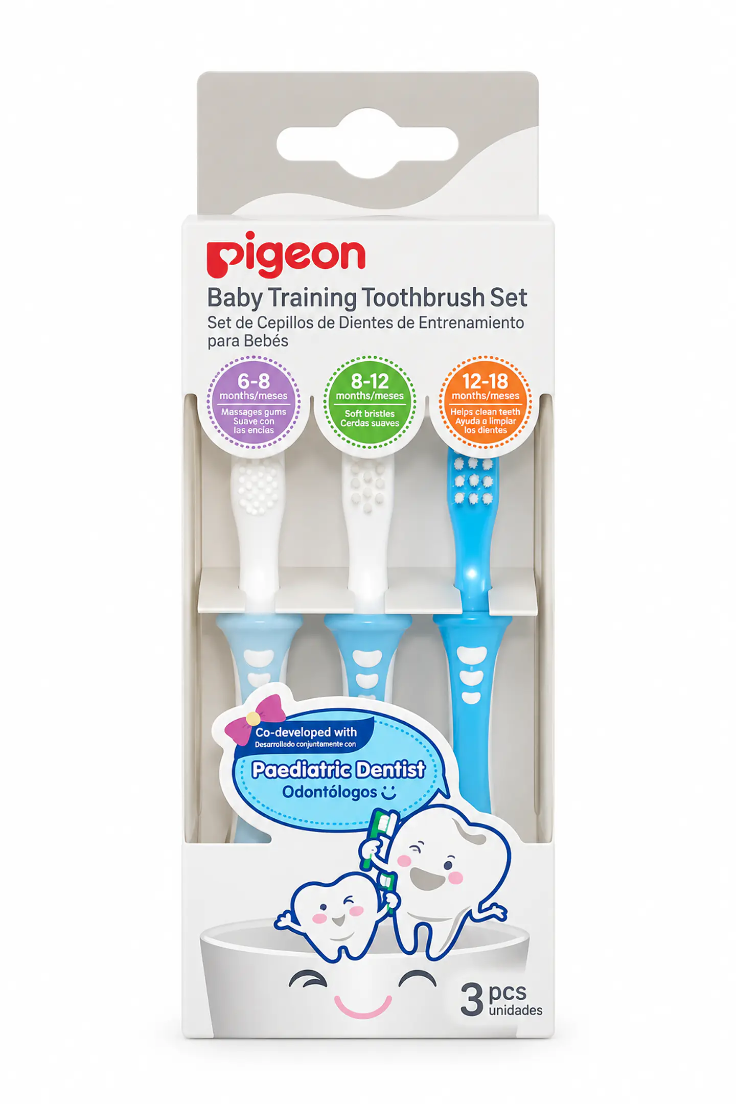 Cepillos Dentales Set de Aprendizaje 3 Pasos – Pigeon 1