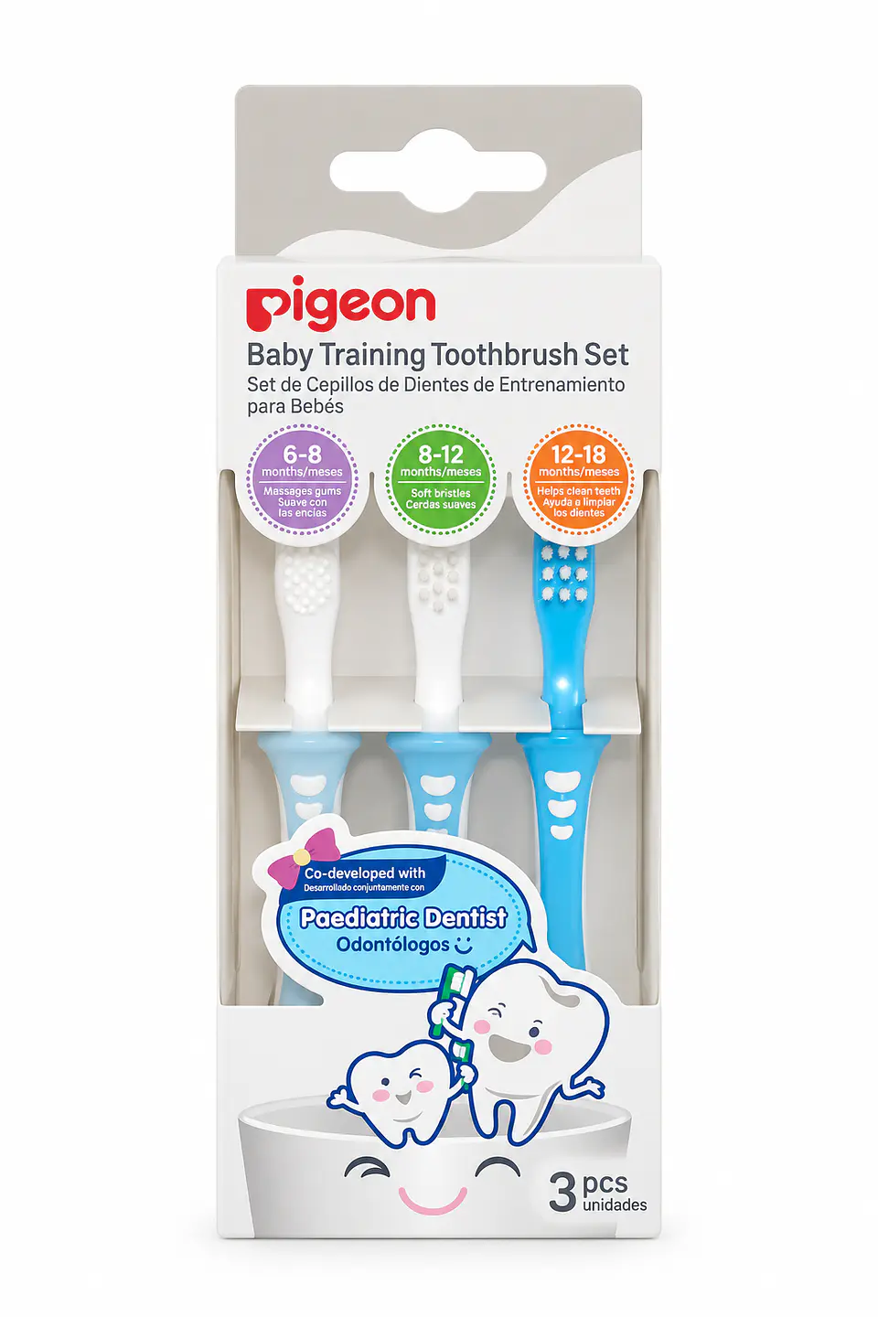 Cepillos Dentales Set de Aprendizaje 3 Pasos – Pigeon 1