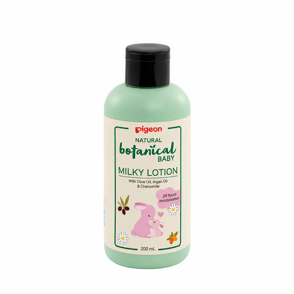 Natural Botanical Baby Milky Lotion 200 ml – Pigeon 1