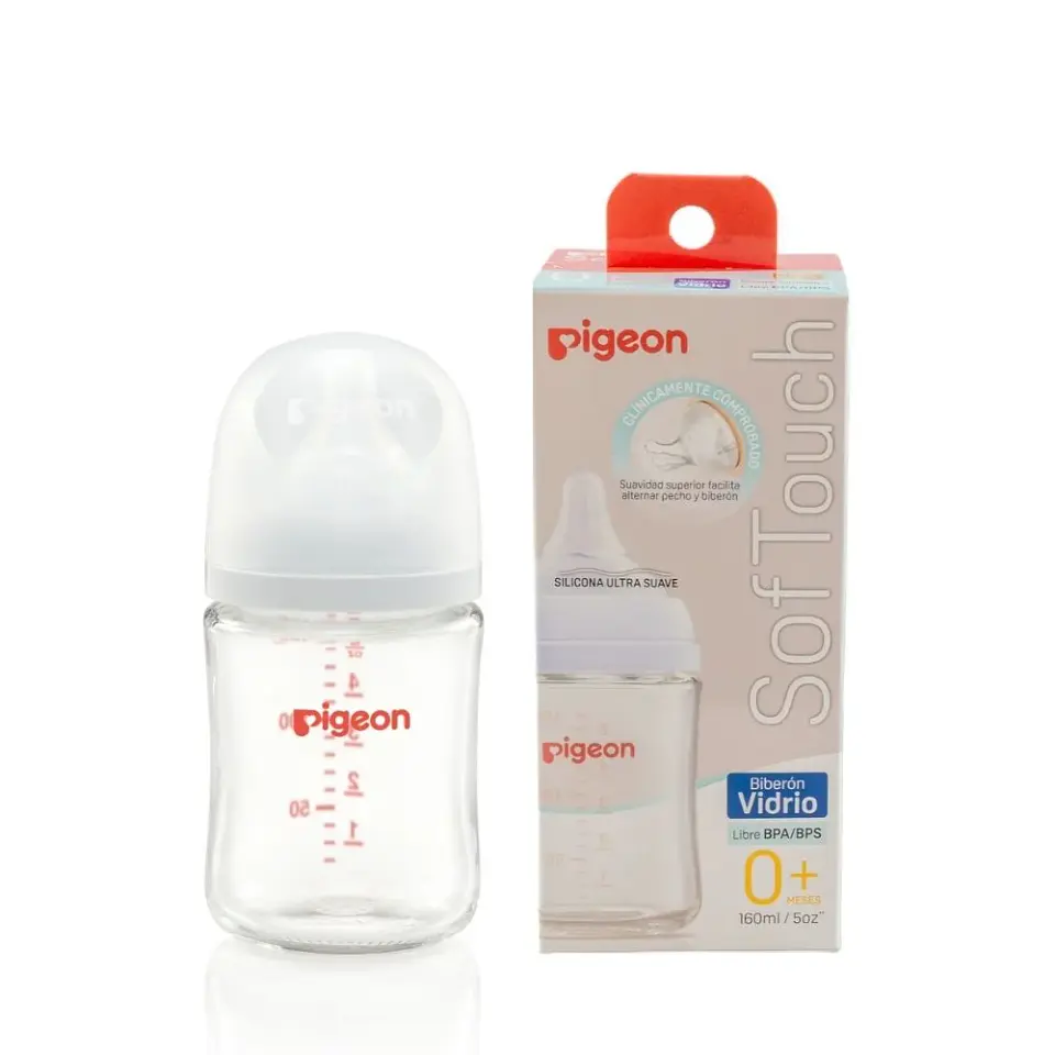 Mamadera SofTouch Vidrio – Pigeon 1