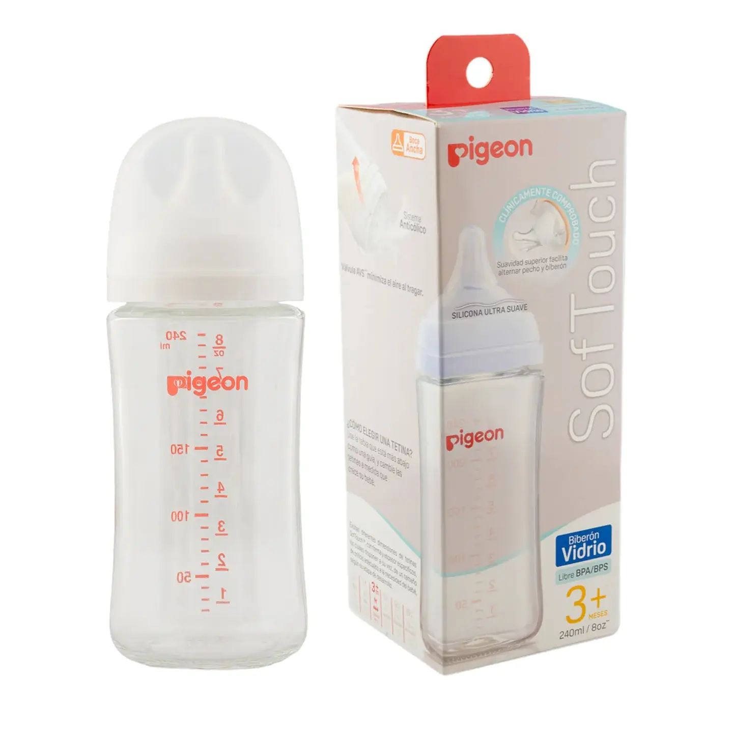 Mamadera SofTouch Vidrio – Pigeon 4