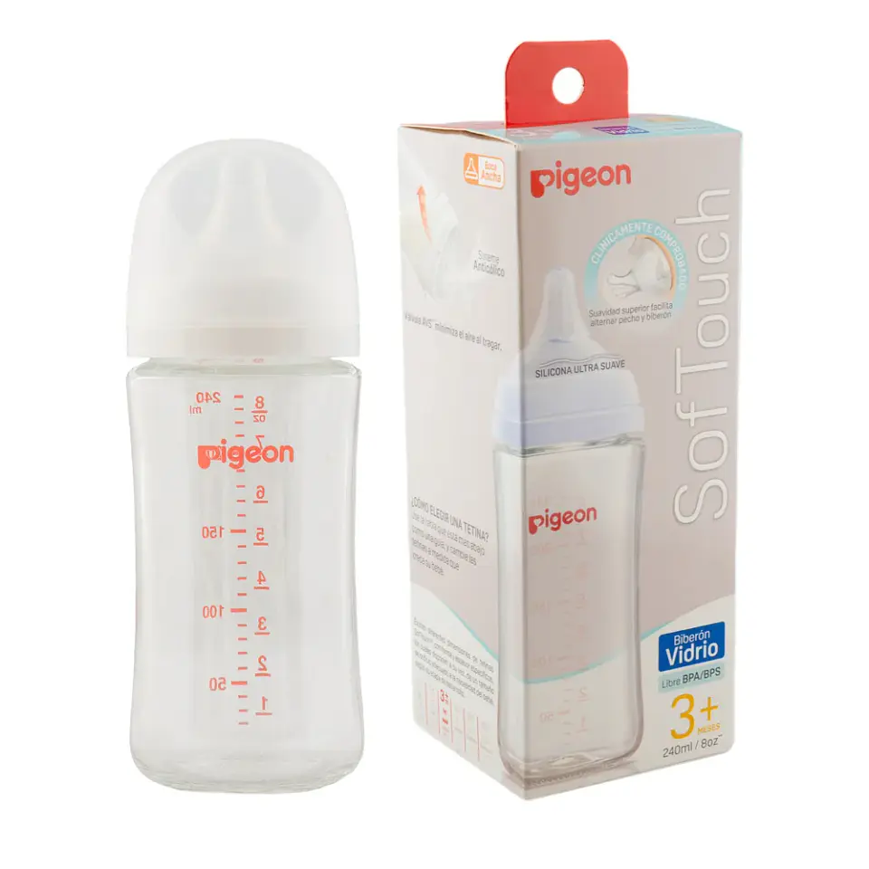 Mamadera SofTouch Vidrio – Pigeon 4