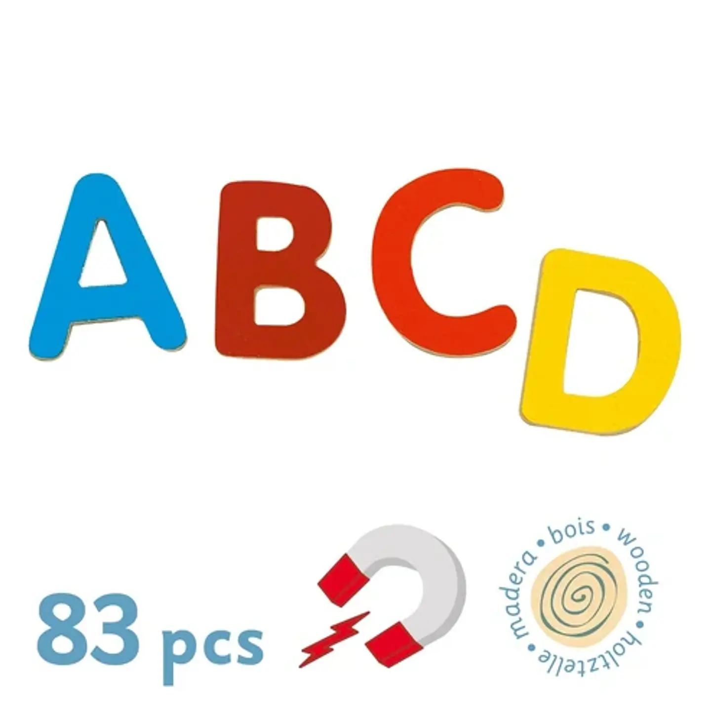 Letras Magnéticas de Madera 83 piezas - Djeco 2
