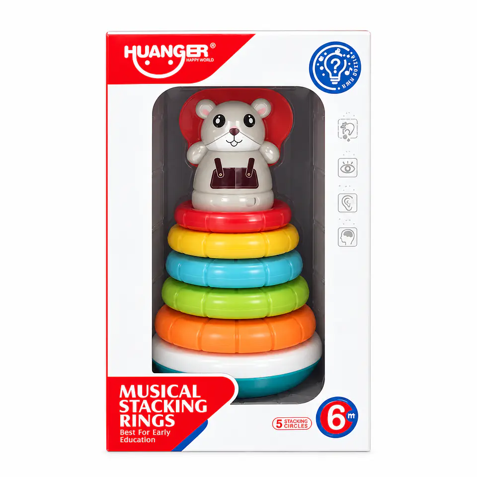 Aros apilables musicales Elefante – Huanger 3