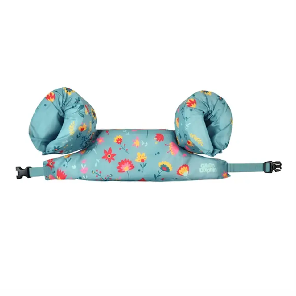 Flotador Con Alitas Flores Celeste - Green Dolphin 2