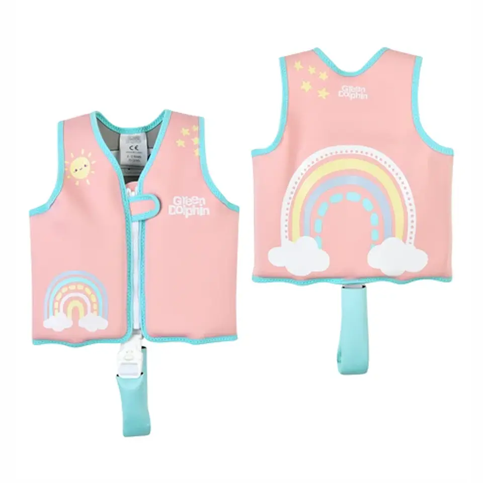 Chaleco Flotador Infantil Arcoiris Palo Rosa – Green Dolphin 3
